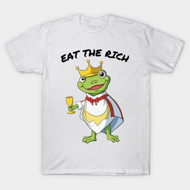 Eat The Rich Frog T-Shirt by micho2591